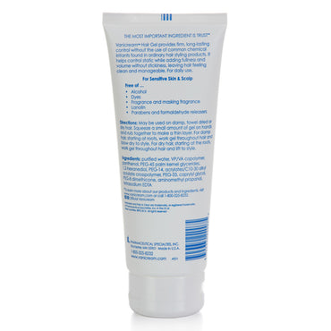 Vanicream Hair  Gel For Sensitive Skin And Scalp, Tube, 7 Oz