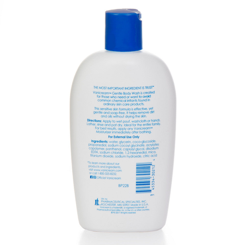 Vanicream Gentle Body Wash, Unscented, 12 Oz
