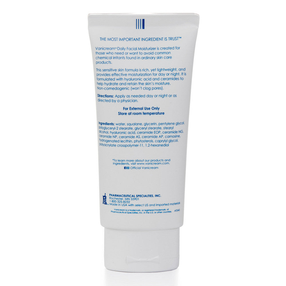 Vanicream Daily Facial Moisturizer, 3 Oz
