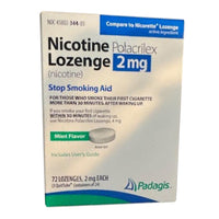 Nicotine Polacrilex Lozenge 2 mg for Stop Smoking Aid, Mint Flavor, 72 Ea