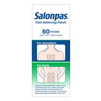 Salonpas Pain Relief Patches For relief of aches & pains 2.83 X 1.81 In, 60 ea