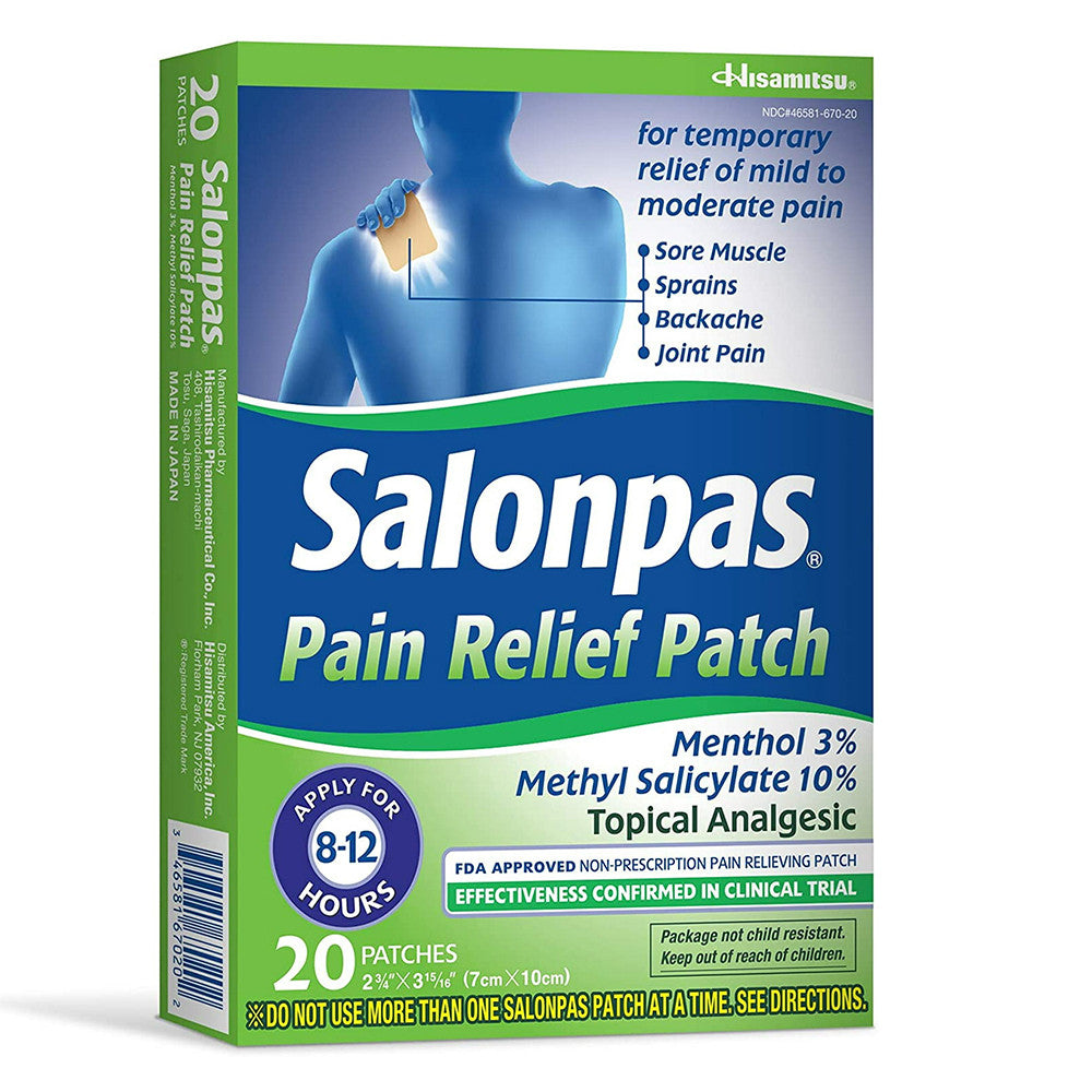 Salonpas Arthritis 12 Hours Pain Relief Pain Relieving Patch, 20 Ea