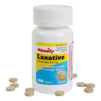 Senna-Time Generic for Senokot Natural Vegetable, Laxative Senna, 8.6 Mg Tablets, 100 Ea