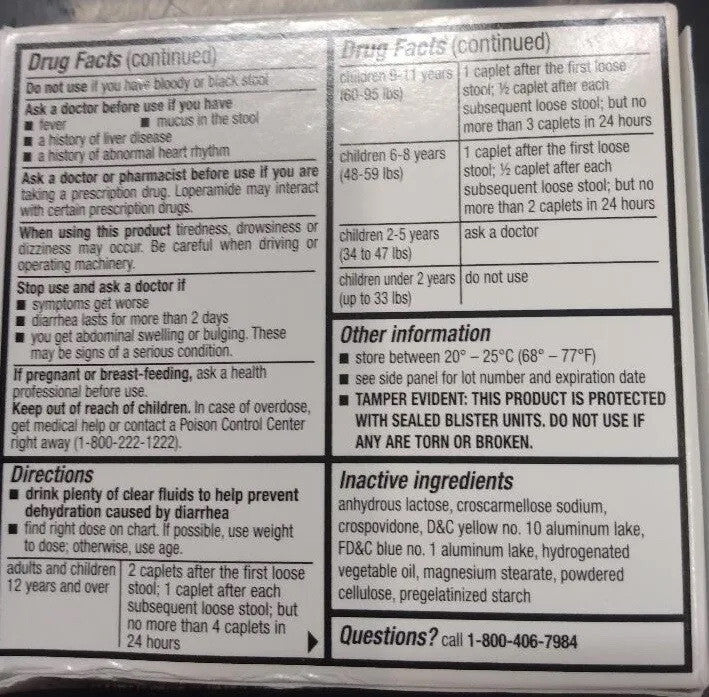 Ohm Loperamide Anti Diarrheal Hcl Tablets, 12 Ea