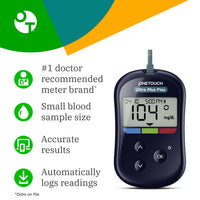 Onetouch Ultra Plus Flex Blood Sugar Monitor For Blood Sugar Test Kit, 1 Ea