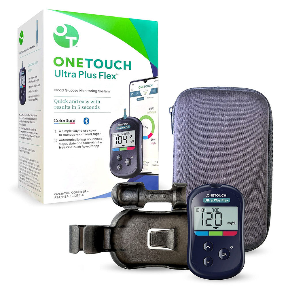Onetouch Ultra Plus Flex Blood Sugar Monitor For Blood Sugar Test Kit, 1 Ea