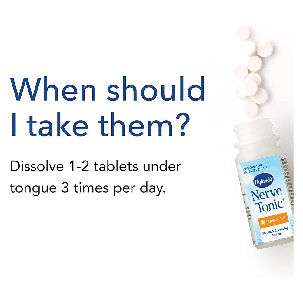 Hylands Nerve Tonic Quick Dissolve Tablets, Stress Relief, 50 ct