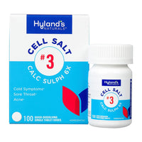 Hylands Naturals Cell Salt No 3 Calc Sulph 6X Tablets, Cold Relief, 100 Ct