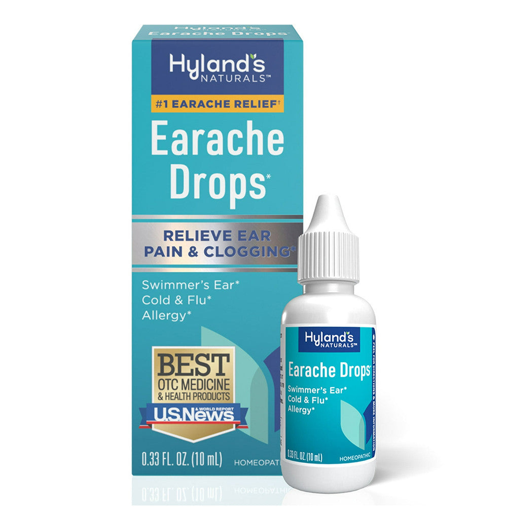 Hylands Earache Drops Natural Relief of Earaches and Clogging from Swimmers Ear, Colds and Allergies, 0.33 Oz