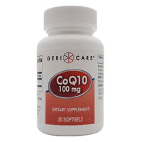 Geri Care CoQ10 100mg Strong Antioxidant Heart Support Softgels, 30 Ea