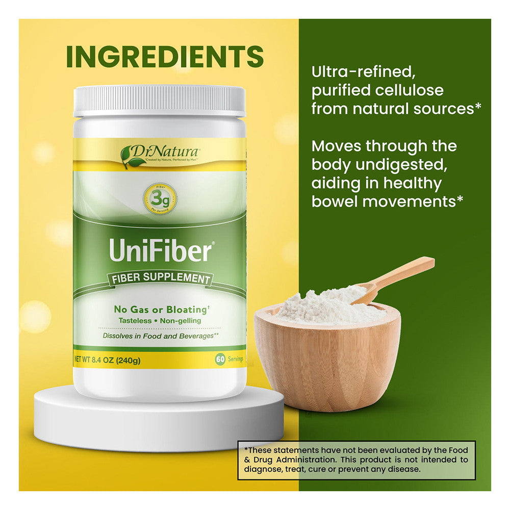 Dr. Natura Unifiber All Natural Fiber Supplement - 8.4 Oz