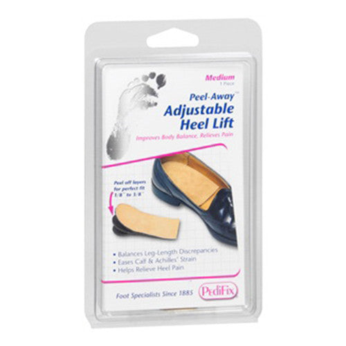 Pedifix Peel Away Adjustable Heel Lift,Womens 8-10, Mens 6-8, Medium - 1 Ea