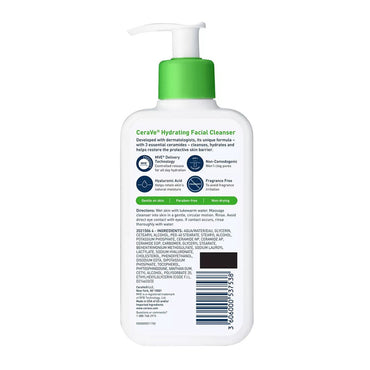 CeraVe Hydrating Facial Cleanser for Normal to Dry Skin, 8 Oz