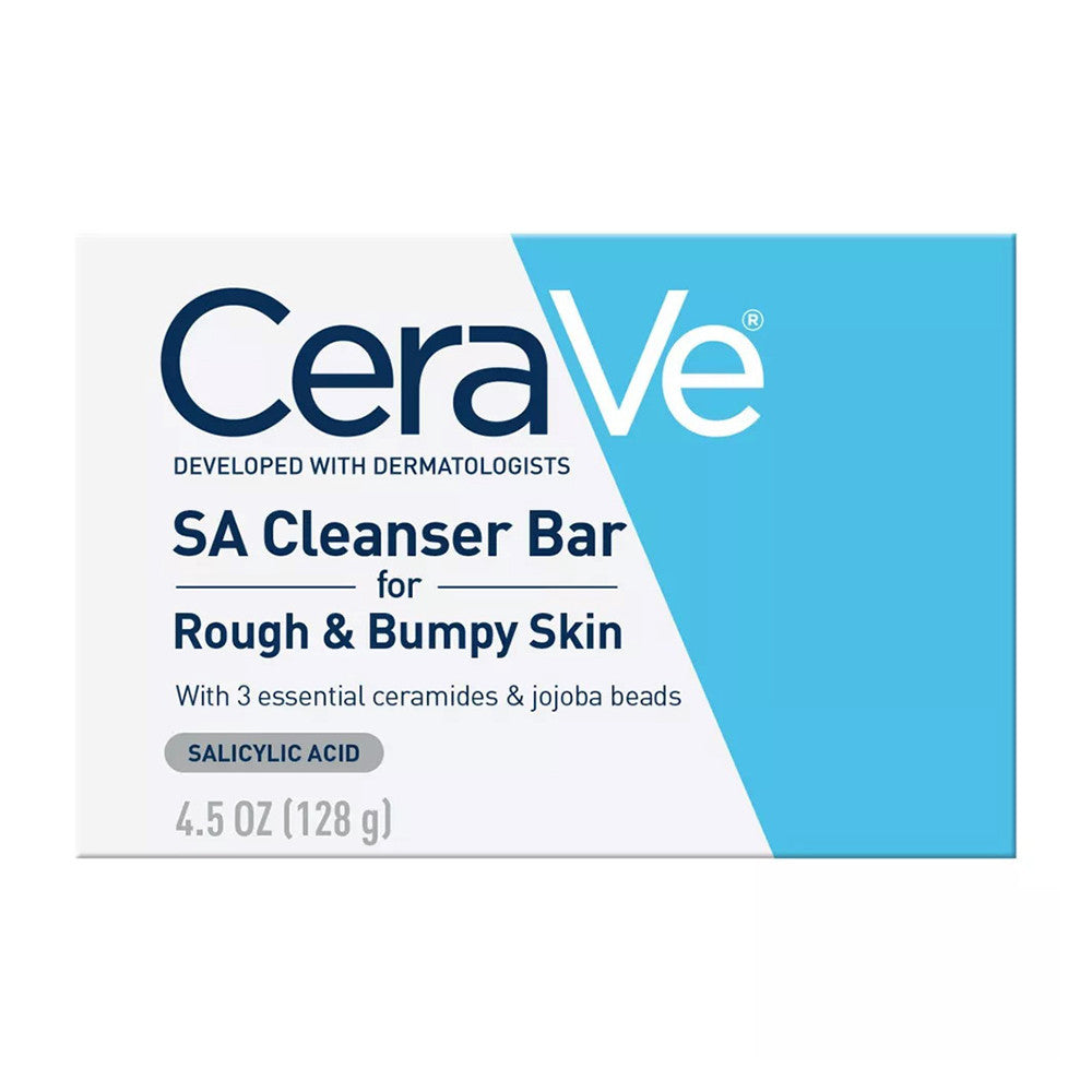 CeraVe SA Body Exfoliating Cleanser Bar Soap For Rough And Bumpy Skin, 4.5 Oz