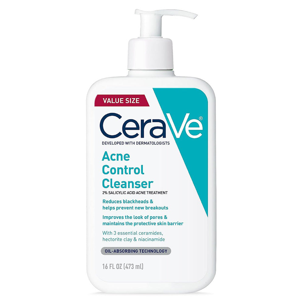 CeraVe Clears Acne Controls Oil Salicylic Acid Acne Control Cleanser 16Oz (473ml)