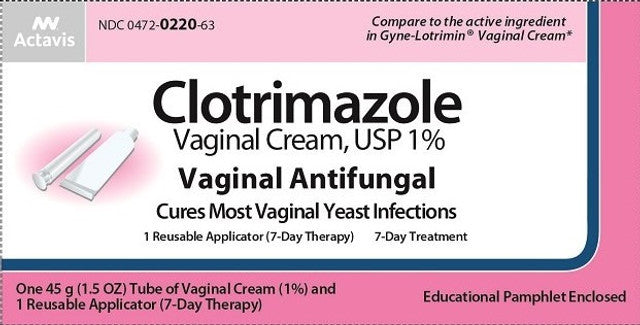 Clotrimazole Vaginal Antifungal Cream 1% with Reusable Applicator, 45 Gm
