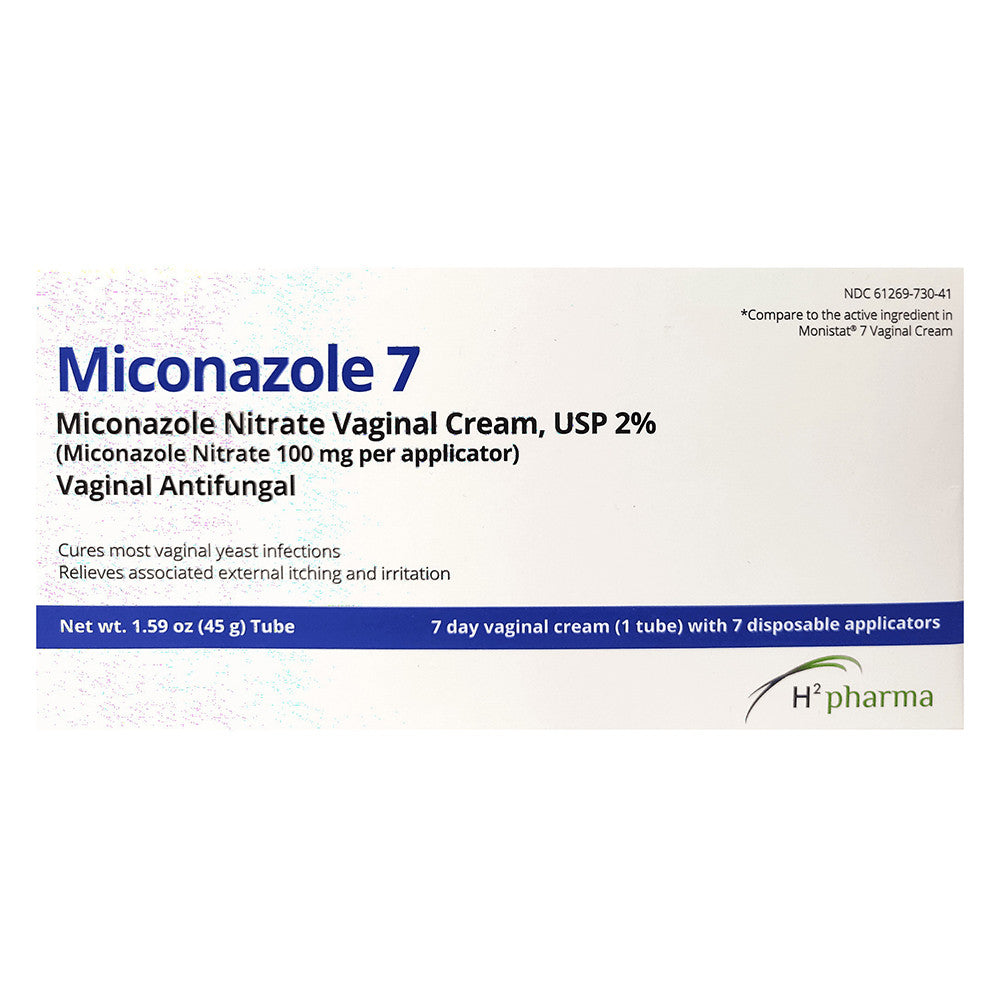 H2 Pharma Miconazole 7 Miconazole Nitrate Vaginal Cream Usp 2% Vaginal Antifungal, 1 Ea