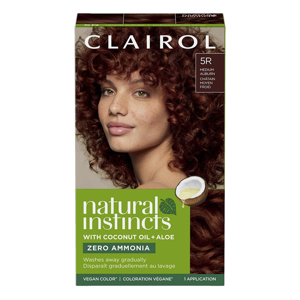 Clairol Natural Instincts Demi Permanent Hair Color Creme, 5R Medium Auburn, 1 Ea