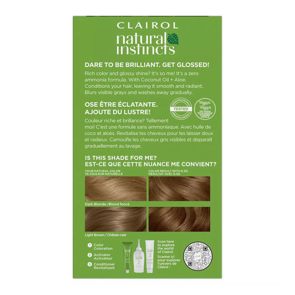 Clairol Natural Instincts Demi Permanent Hair Color Creme, 6.5G Lightest Golden, 1 Ea