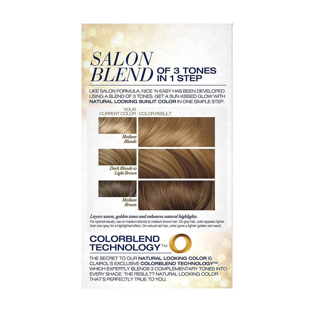 Clairol Nice N Easy Hair Color, 8GN Natural Medium Golden Neutral Blonde, 1 Kit