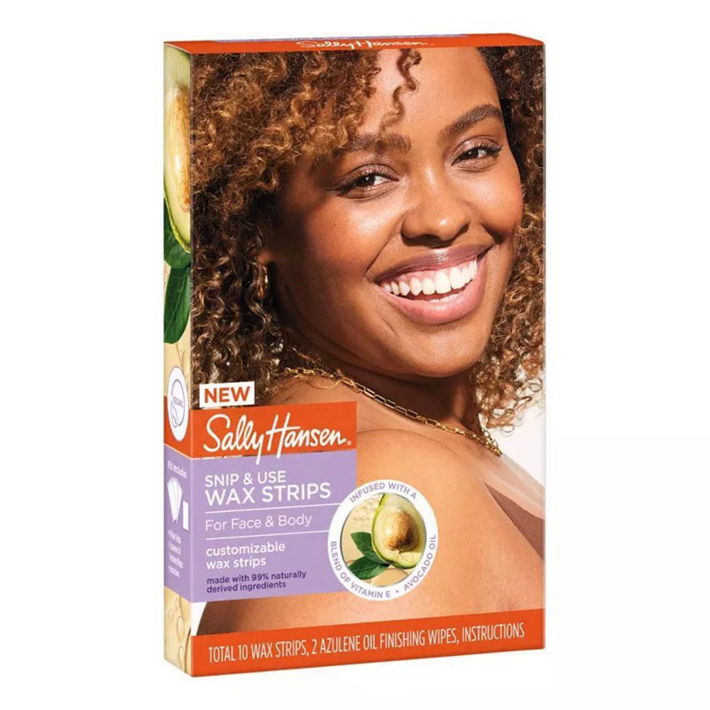 Sally Hansen Customizable Wax Strips Snip and Use for Face and Body 10Ea