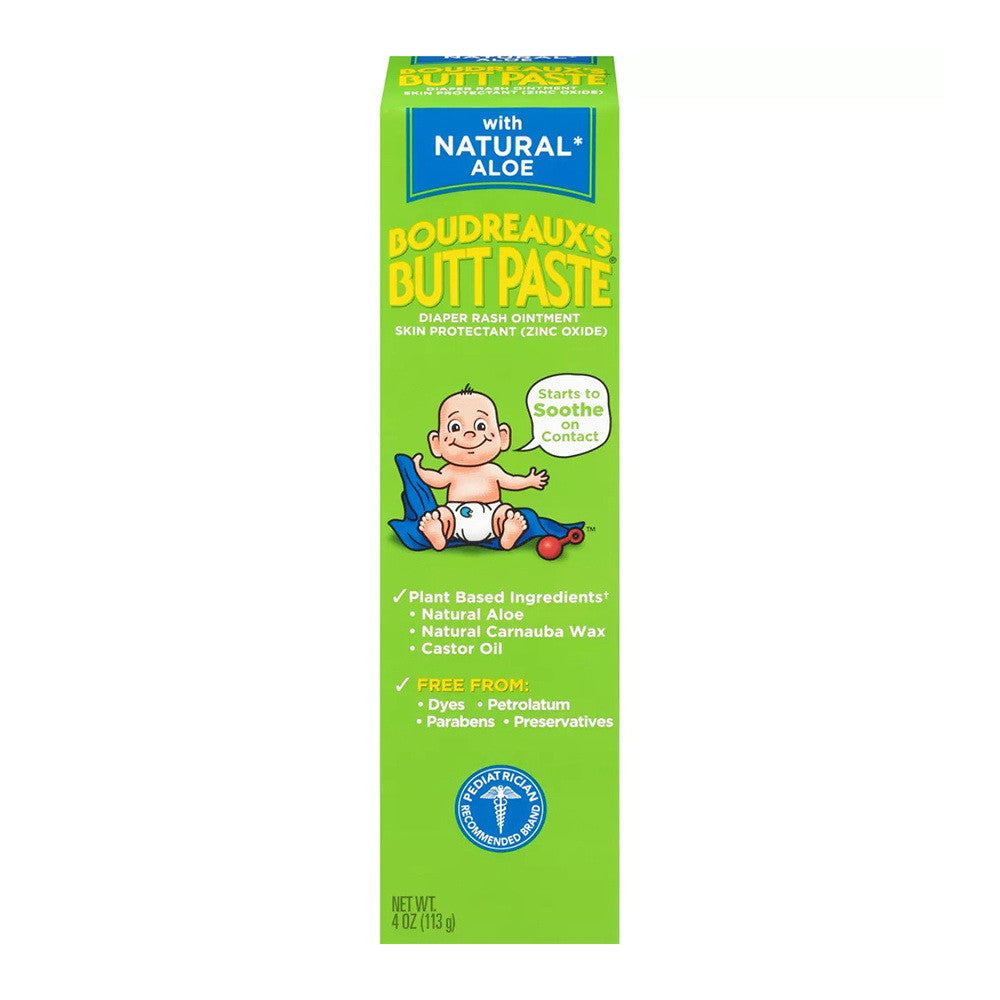 Boudreauxs Butt Paste All Natural Diaper Rash Ointment, Skin Protectant, 4 Oz