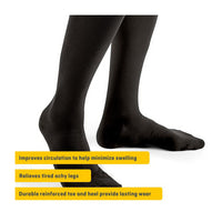 Futuro Mens Dress Socks for Men, Medium, Firm Compression, Black, 1 Pair