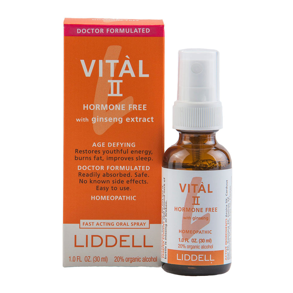 Liddell Laboratories Vital II Hormone Free Age Defying, Homeopathic Oral Spray, 1 oz