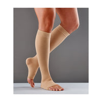 Futuro Therapeutic Support, Firm Compression Knee High, Open Toe, Beige, Medium - 1 Ea