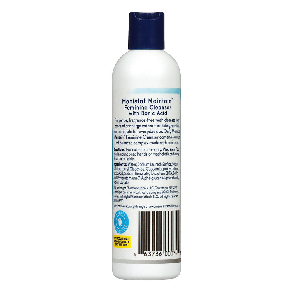 Monistat Maintain Feminine Cleanser with Boric Acid, 10 Oz
