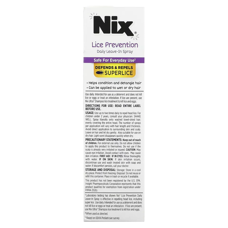 Nix Lice Prevention Daily Leave In Spray, 6 Oz