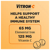 Vitron - C High Potency Iron Supplement Tablets - 60 Ea