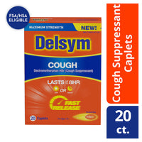 Delsym Cough Suppressant Maximum Strength, 20 Ea