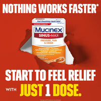 Mucinex Sinus Max Severe Congestion Relief Liquid Gels, 16 Ea