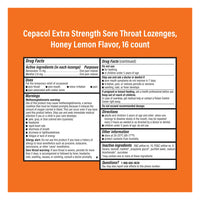 Cepacol Sore Throat Maximum Strength Numbing Lozenges With Honey Lemon, 16 Ea