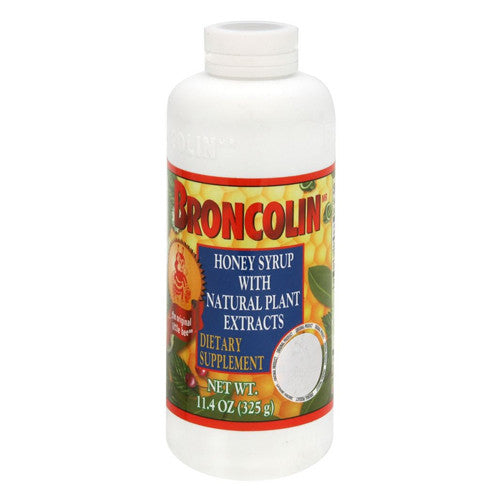 Broncolin Honey Syrup With Natural Plant Extracts, Regular Herbal Supplement - 11.4 Oz