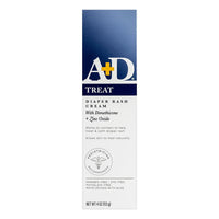 A And D Zinc Oxide Diaper Rash Cream for Irritated Skin, 4 Oz