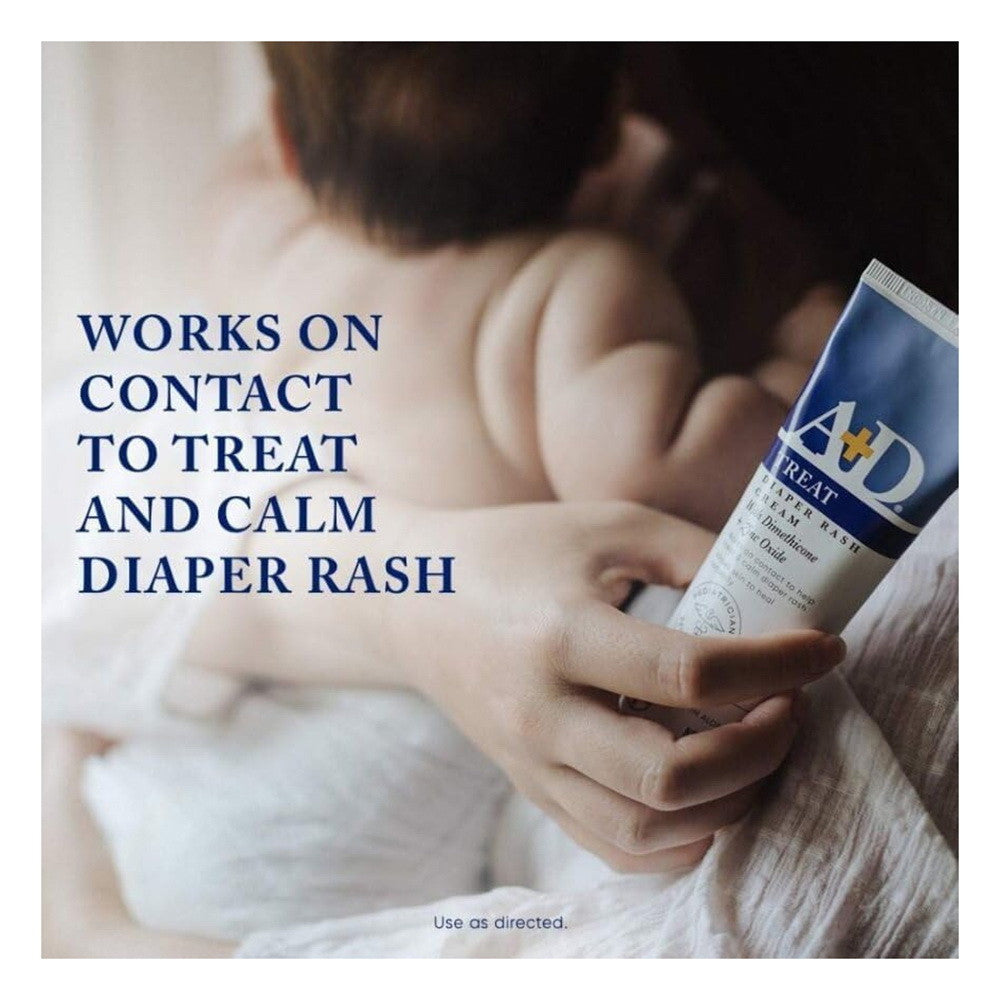 A And D Zinc Oxide Diaper Rash Cream for Irritated Skin, 4 Oz