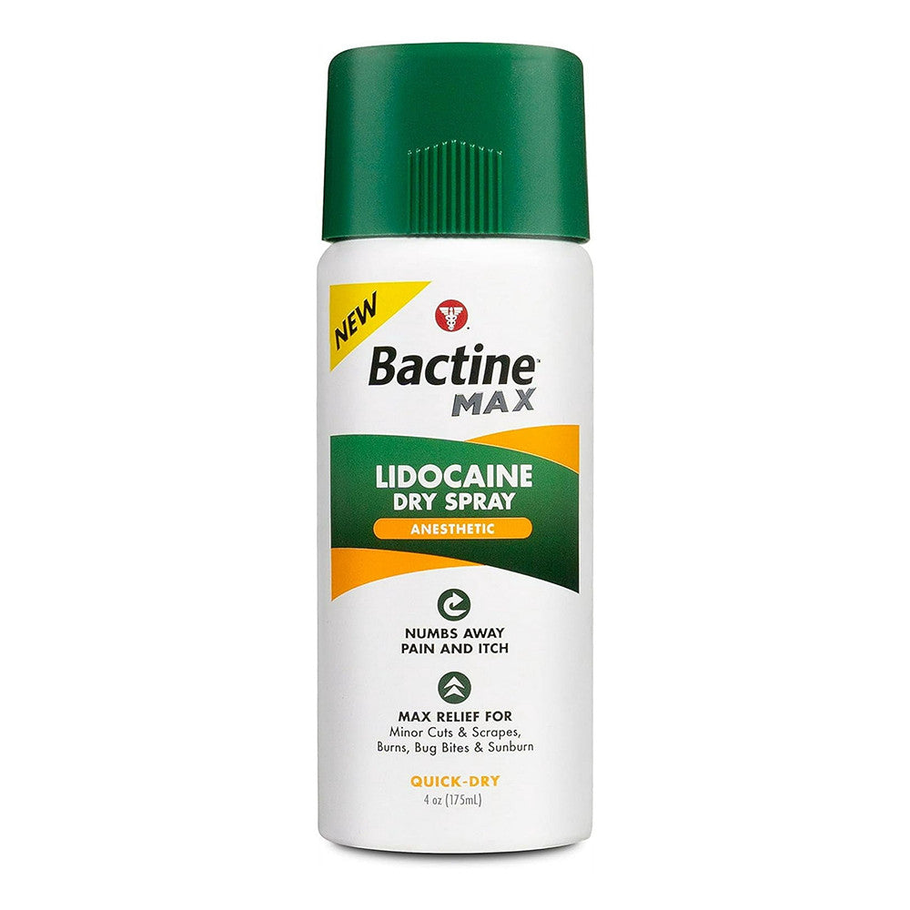 Bactine Max Pain Relief Dry Spray with Lidocaine, 4 Oz