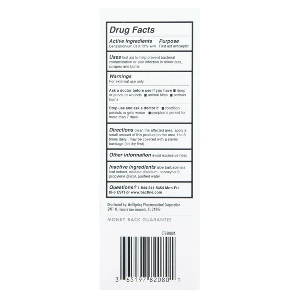 Bactine Max Wound Wash First Aid Antiseptic Liquid, 8 Oz