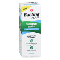 Bactine Max Wound Wash First Aid Antiseptic Liquid, 8 Oz