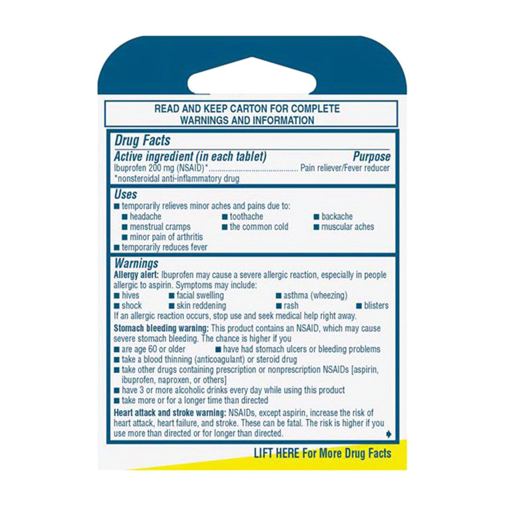 Advil Ibuprofen Tablets 200Mg, Pain Reliever And Fever Reducer, 6 Ea