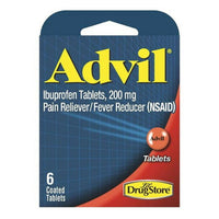 Advil Ibuprofen Tablets 200Mg, Pain Reliever And Fever Reducer, 6 Ea