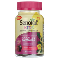 Senokot Kids Dietary Supplement Laxative Gummies, Mixed Berry Flavor, 40 Ea