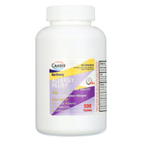 Camber Non Drowsy 180 Mg Antihistamine Tablets for 24 Hour Allergy Relief, 500 Ea