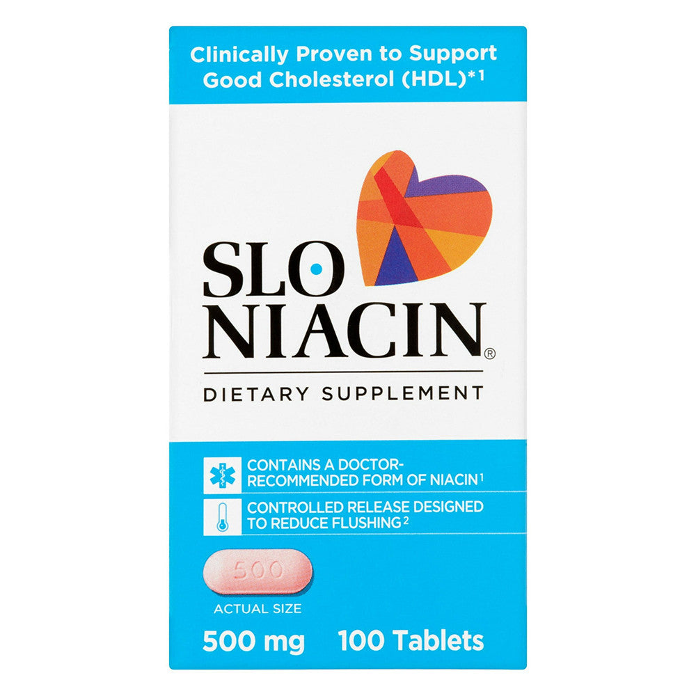 Slo Niacin Dietary Supplement 500 Mg Tablets, 100 Ea