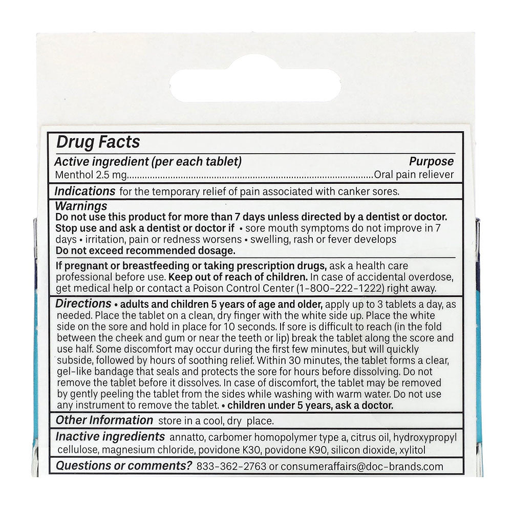 Dentemp Canker Cover Medicated Oral Pain Reliever, Cool Mint, 4 Ea
