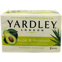 Yardley London Naturally Moisturizing Bath Bar, With Aloe And Avocado, 2 Ea