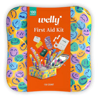 Welly First Aid Kit Assorted Bandages and Ointments, 130 Ea
