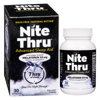 Nitethru Advanced Sleep Aid Melatonin Dietary Supplement Capsules, 30 Ea